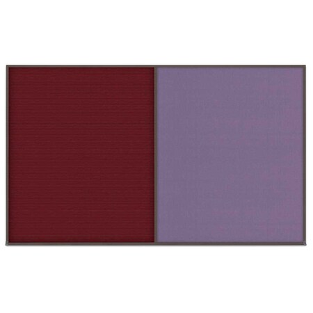 United Visual Products Triple Door Radius Corkboard, 72"x36", Hea, UV7015RC-BLACK-ULTMAR UV7015RC-BLACK-ULTMAR